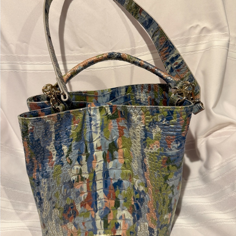 Brahmin Blue and Green Shoulder Bag